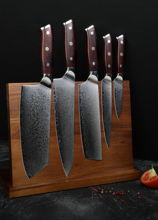 Stand Magnetic pentru Cutite din Lemn de Nuc, 31 cm