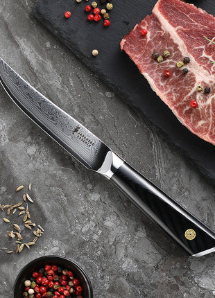 Set 4 Cutite de Steak 12 cm din Otel Damasc cu Manere G10