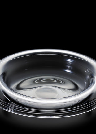 Bol Lucrat Manual din Sticla Japoneza 270 mm „Transparenta Zen”