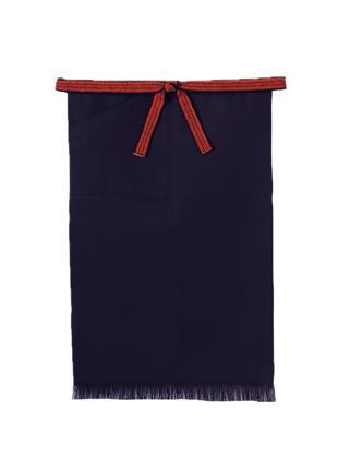 Sort Japonez Tradițional „Maekake” Canvas – Bleumarin, 75% Bumbac