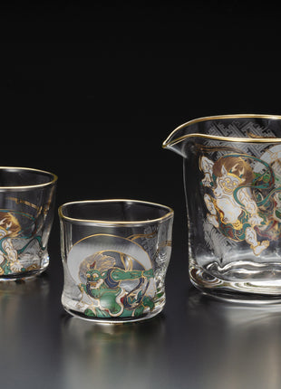 Set Sake Fujin-Raijin, Design Traditional Japonez