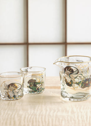 Set Sake Fujin-Raijin, Design Traditional Japonez