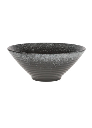 Bol de Ramen Ceramic Neagru cu Accente Albe - Diverse Marimi