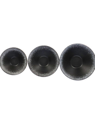 Bol de Ramen Ceramic Neagru cu Accente Albe - Diverse Marimi