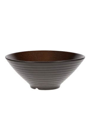 Bol de Ramen Ceramic Neagru cu Note de Maro - Diverse Marimi