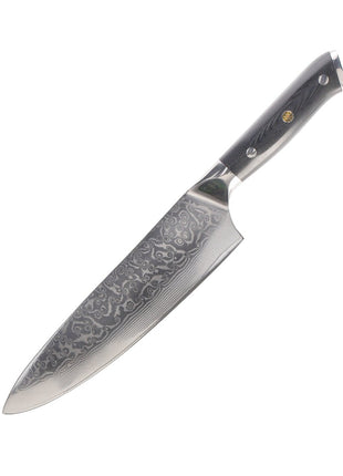 Cutit de Bucatar 20 cm din Otel Damasc cu maner din fibra de sticla G10