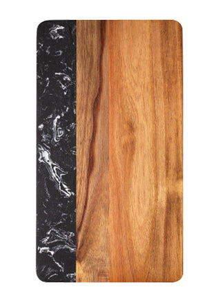 Tocator 40x22 cm din Lemn de Acacia si Piatra Griotte