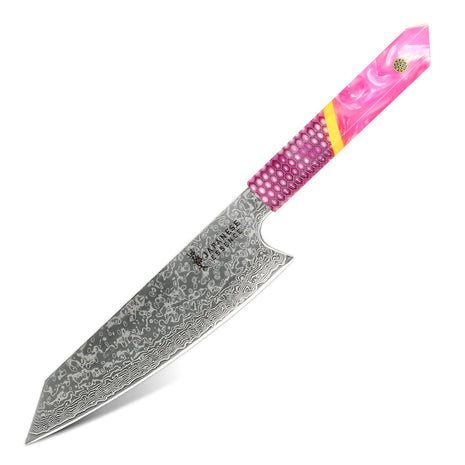 Cutit Kiritsuke 20 cm din Otel Damasc cu Maner Sakura Blossom