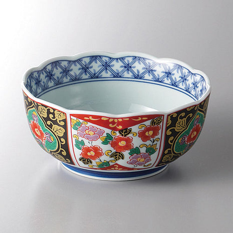 Bol Japonez Arita, Model Floral Multicolor, 13cm