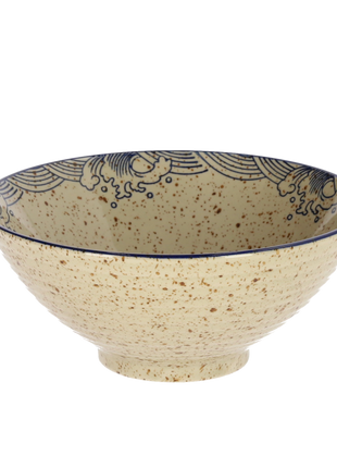 Bol de Ramen Ceramic Model Koi si Valuri, 1200 ml