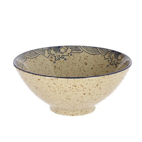 Bol de Ramen Ceramic Model Koi si Valuri, 1200 ml