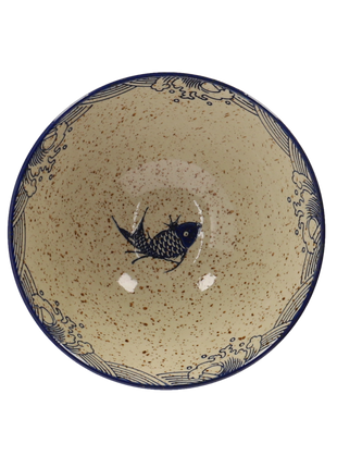 Bol de Ramen Ceramic Model Koi si Valuri, 1200 ml