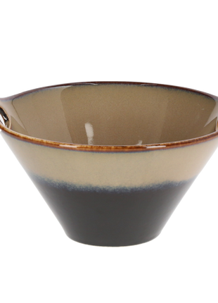 Bol Ceramic, Negru Bej, 700 ml