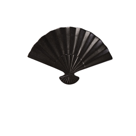Platou Japonez Evantai, Negru Mat, 31.5cm