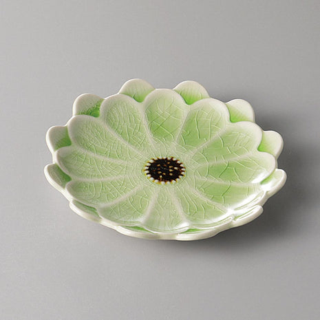 Farfurie Japoneza Mica Daisy, Verde Hiwa, 11.5cm