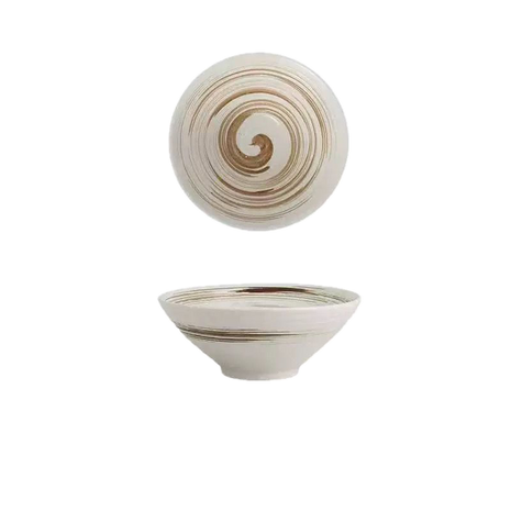 Bol de Ramen Ceramic Spiral Bej, Diverse Marimi