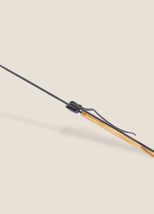 Briceag Samurai, Ultra-Light 37g, Lama din Otel Inoxidabil Z40C13, Finisaj Titan Negru, Maner din Lemn de Maslin, 9.5 cm