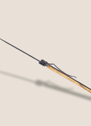 Briceag LEO, Ultra-Light 37g, Lama din Otel Inoxidabil Z40C13, Finisaj Titan Negru, Maner din Lemn de Maslin, 9.5 cm