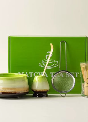Set pentru Matcha, 5 Piese, Verde Degrade