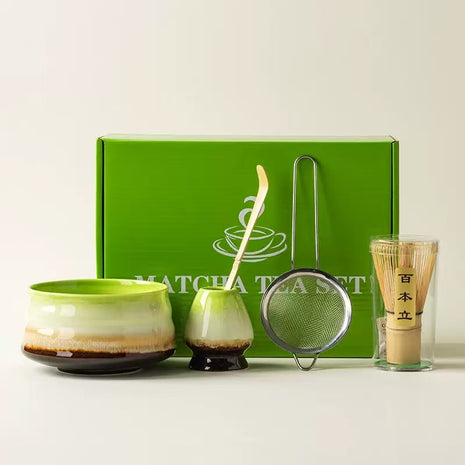 Set pentru Matcha, 5 Piese, Verde Degrade