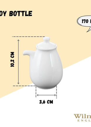 Recipient pentru Sos de Soia din Portelan Fin, 170 ml