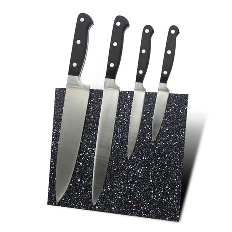 Stand Magnetic pentru Cutite cu Finisaj Marmura, 24 cm