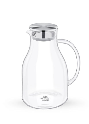 Carafa Termorezistenta din Sticla Borosilicata cu Capac Metalic, 2500 ml