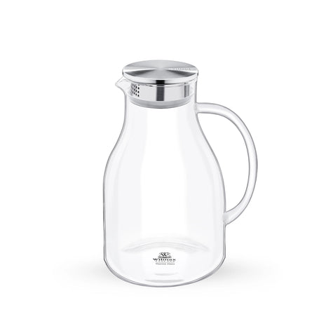 Carafa Termorezistenta din Sticla Borosilicata cu Capac Metalic, 2500 ml