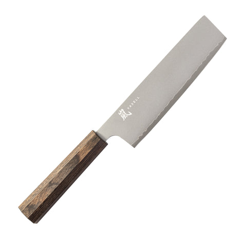 Cutit Japonez Nakiri HANA 16.5 cm, 3 Straturi, MOVAX Superior, Maner Pakka Wood