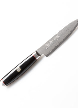 Cutit Japonez Universal YPSILON 12 cm, Damascus 193 Straturi, SG2, Maner Black Micarta