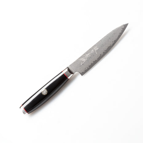 Cutit Japonez Universal YPSILON 12 cm, Damascus 193 Straturi, SG2, Maner Black Micarta