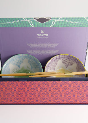 Set Boluri Japoneze Lily Flower cu Betisoare, 550ml