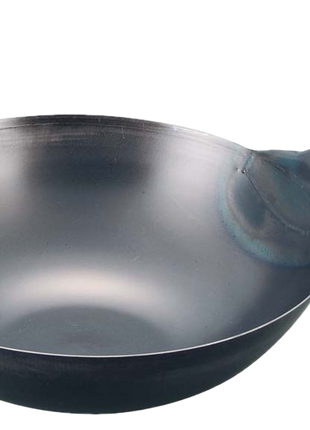 Wok Japonez din Otel Blue Temper cu maner, 33cm