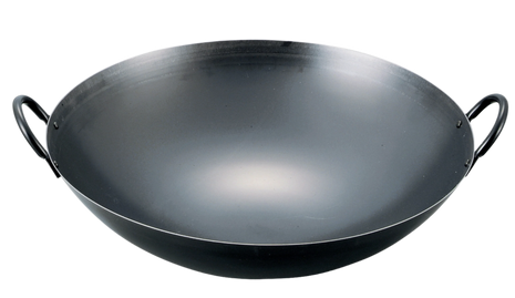 Wok Japonez din Fier Blue Temper, 33cm, Rezistent la Temperatură Ridicată