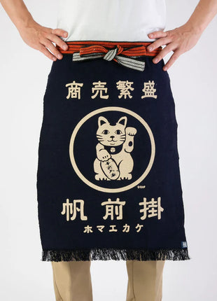 Sort Japonez Traditional „Maekake” Maneki Neko – 100% Bumbac