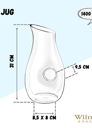 Carafa din Sticla Cristalina, 1400 ml