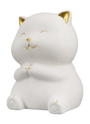 Figurina Decorativa Kitty, Ceramica, Alb