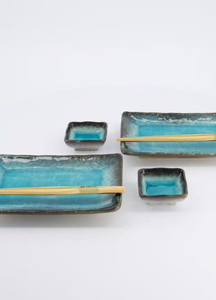 Set Sushi Yamasaku Sky Blue, 6 Piese, Stoneware, Albastru