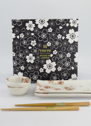 Set Sushi Sakura, 6 Piese, Portelan, Alb