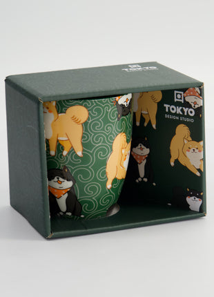 Cana Kawaii Shiba Verde, Cutie Cadou, 340ml