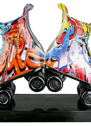 Sculptura Decorativa Roller Skates Street Art, Rasina Sintetica, Multicolor