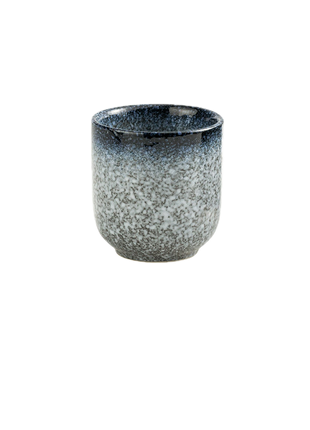 Cana Ceramica Japoneza, Alb cu Albastru Degrade, 180 ml