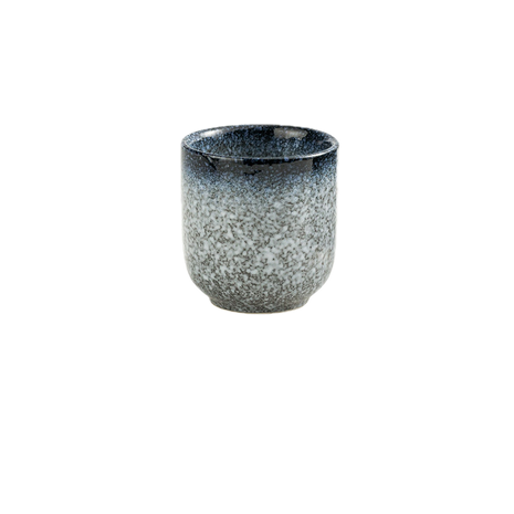 Cana Ceramica Japoneza, Alb cu Albastru Degrade, 180 ml