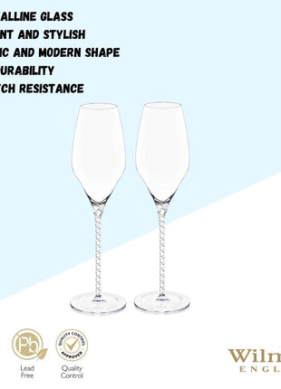 Set 2 Pahare pentru Sampanie Champagne Flute, 300 ml