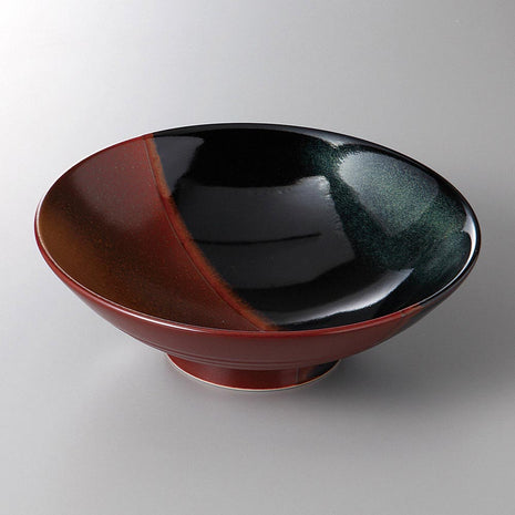 Bol Japonez Akebono Tenmoku pentru Servire, 24 cm