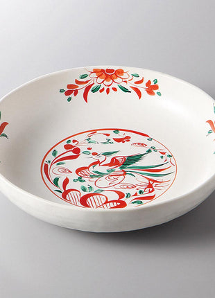 Bol Japonez Wanli Red Enamel, 21.5 cm