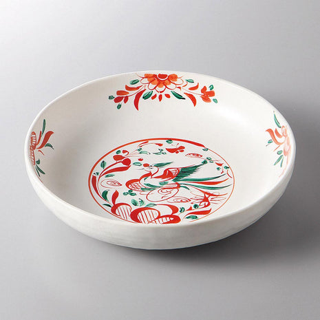 Bol Japonez Wanli Red Enamel, 21.5 cm