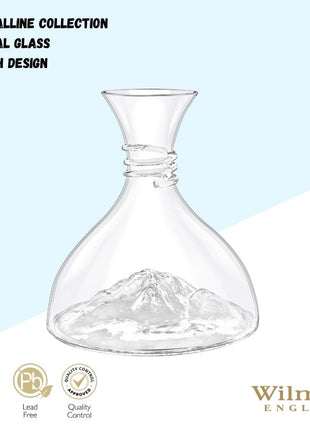 Decanter pentru Vin cu Design Munte din Sticla Cristalina, 1500 ml