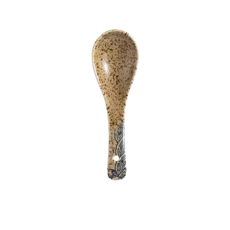 Lingura Ceramica Model Valuri Albastre, 13.5 cm