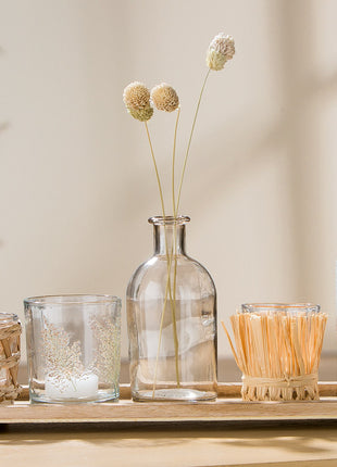 Ansamblu Decorativ Nature cu Suporturi pentru Lumanari si Vaza